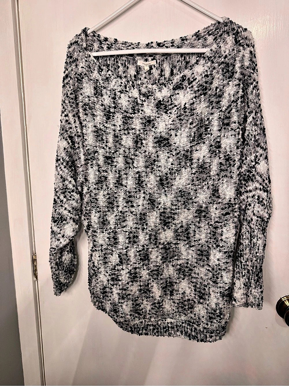 maurices Animal Print Sweater in Gray & Black XXL